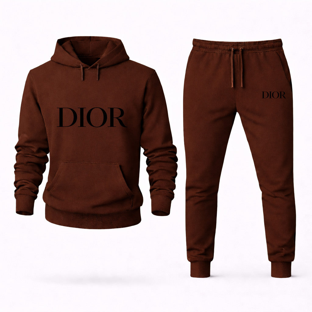 Dior Hoodie and Joggers Set - Brown