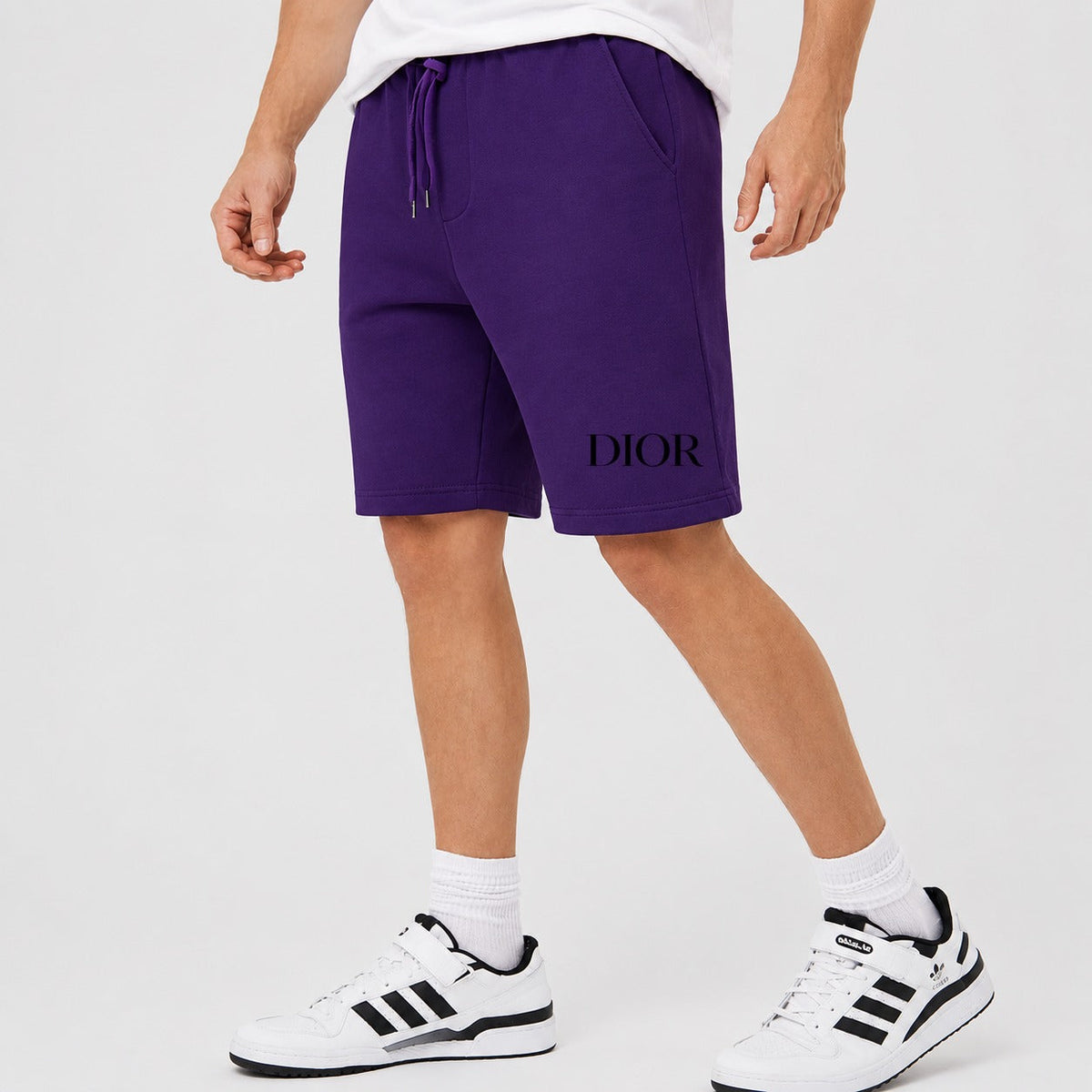 Men's Dior Cotton Shorts - Purple