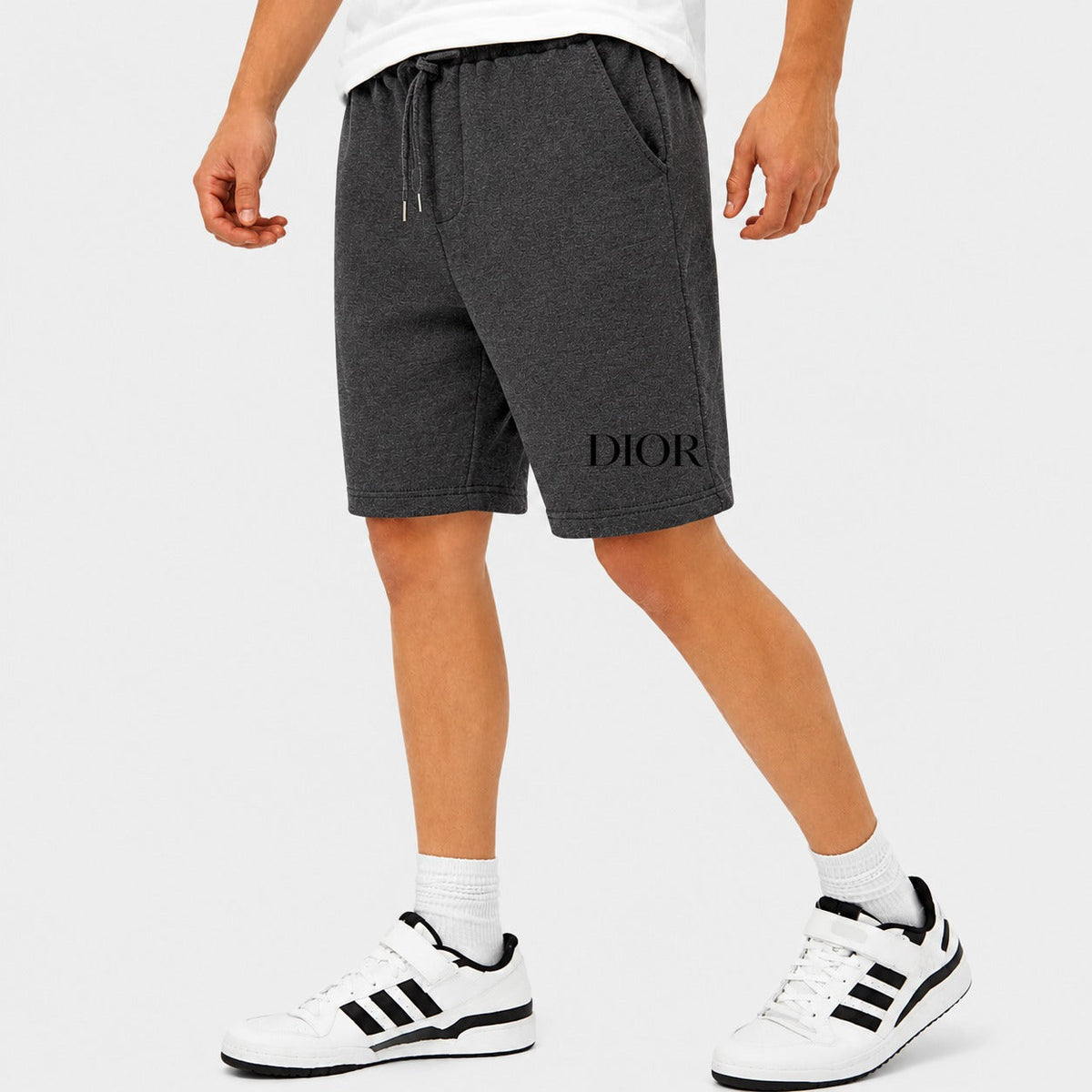 Men's Dior Cotton Shorts - Charcoal