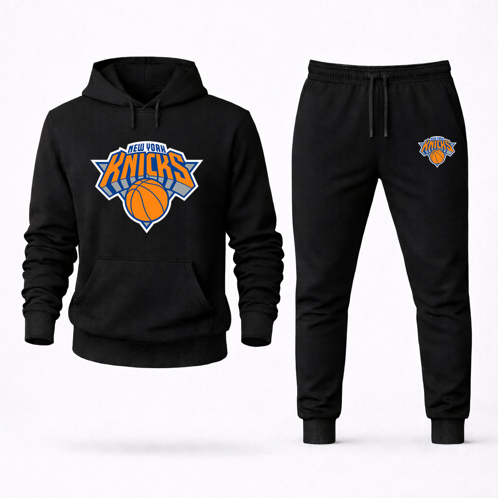 New York Knicks Hoodie and Joggers Set - Black
