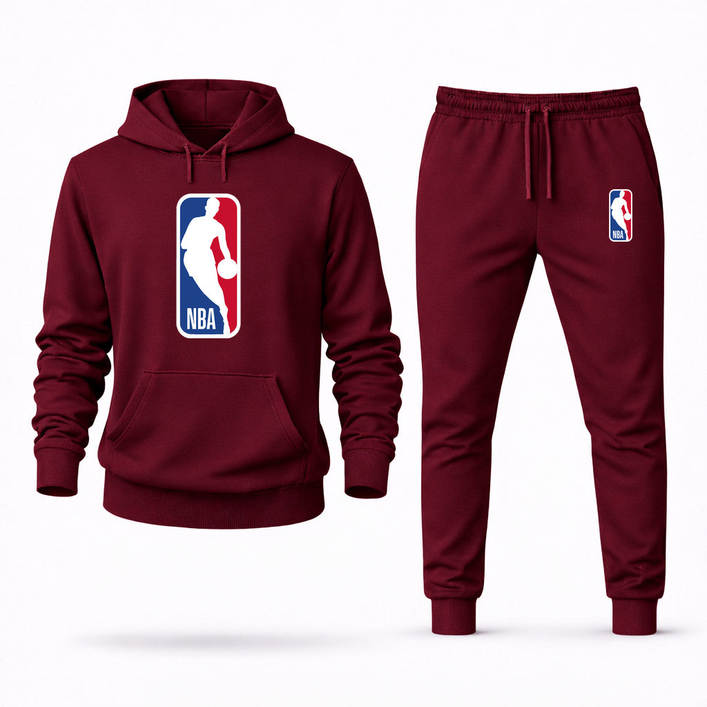NBA Hoodie and Joggers Set - Burgundy