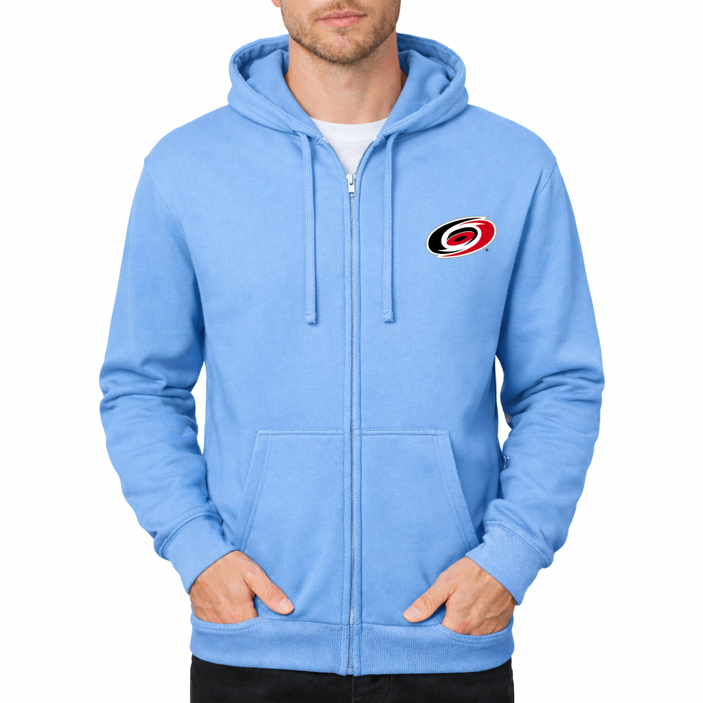 Men's Carolina Hurricanes Zipper Hoodie - Sky Blue
