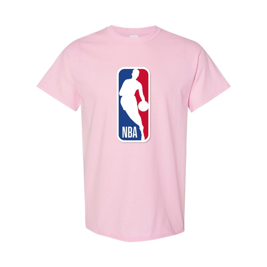 Pink - Front View - Men's NBA Cotton T-Shirt