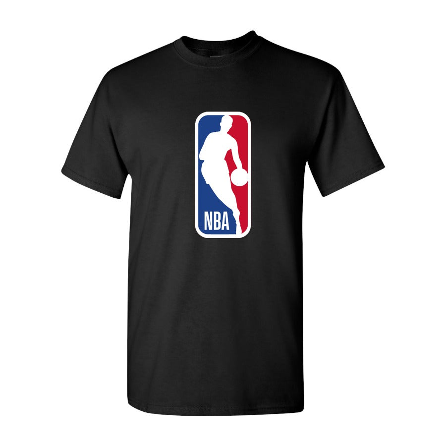 Black - Front View - Men's NBA Cotton T-Shirt