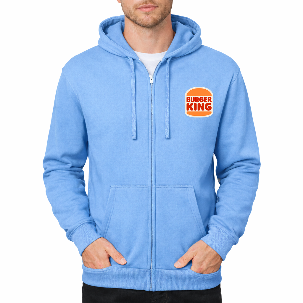 Burger King Zipper Hoodie - Sky Blue