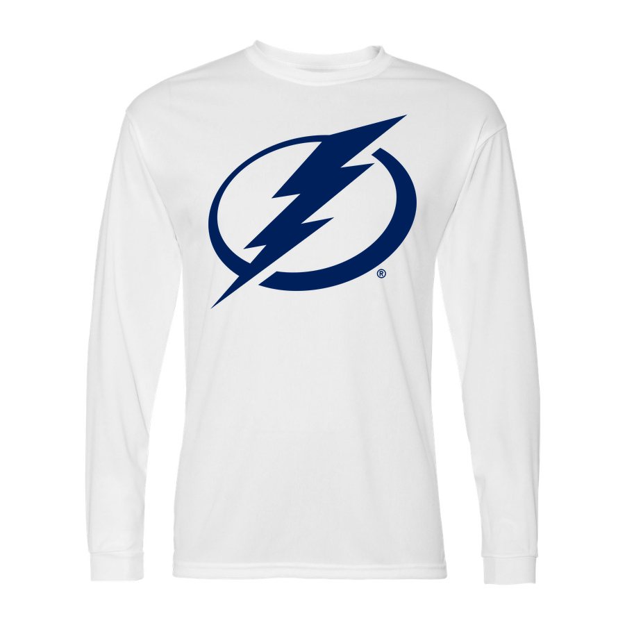 Men's Tampa Bay Lightning Polyester Long Sleeve T-Shirt - White