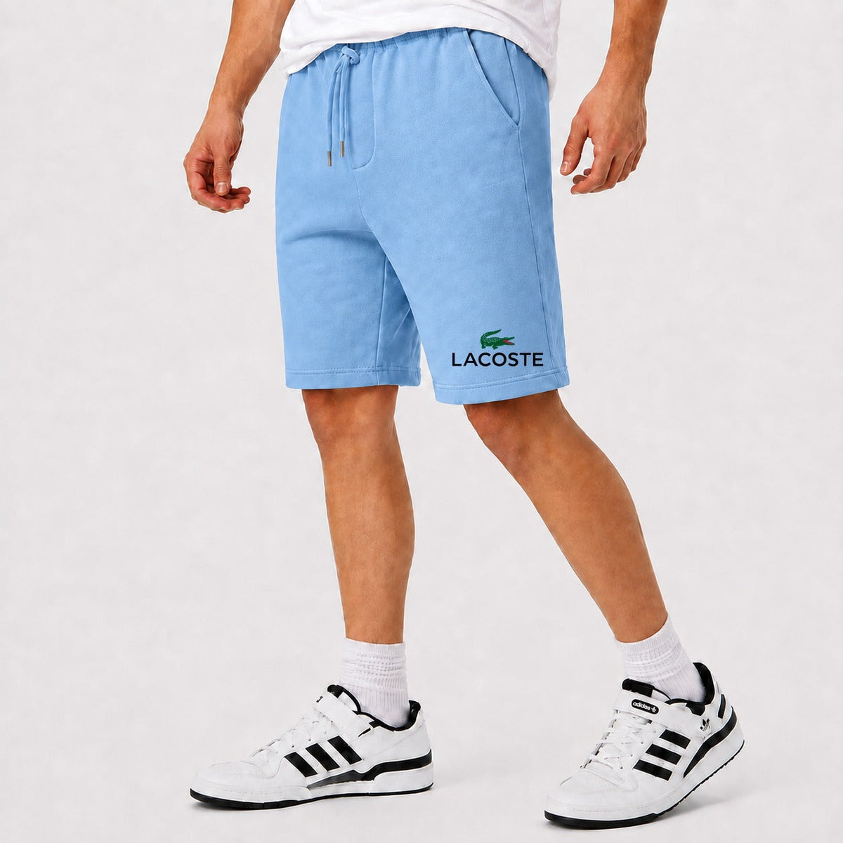 Men's Lacoste Cotton Shorts - Sky Blue