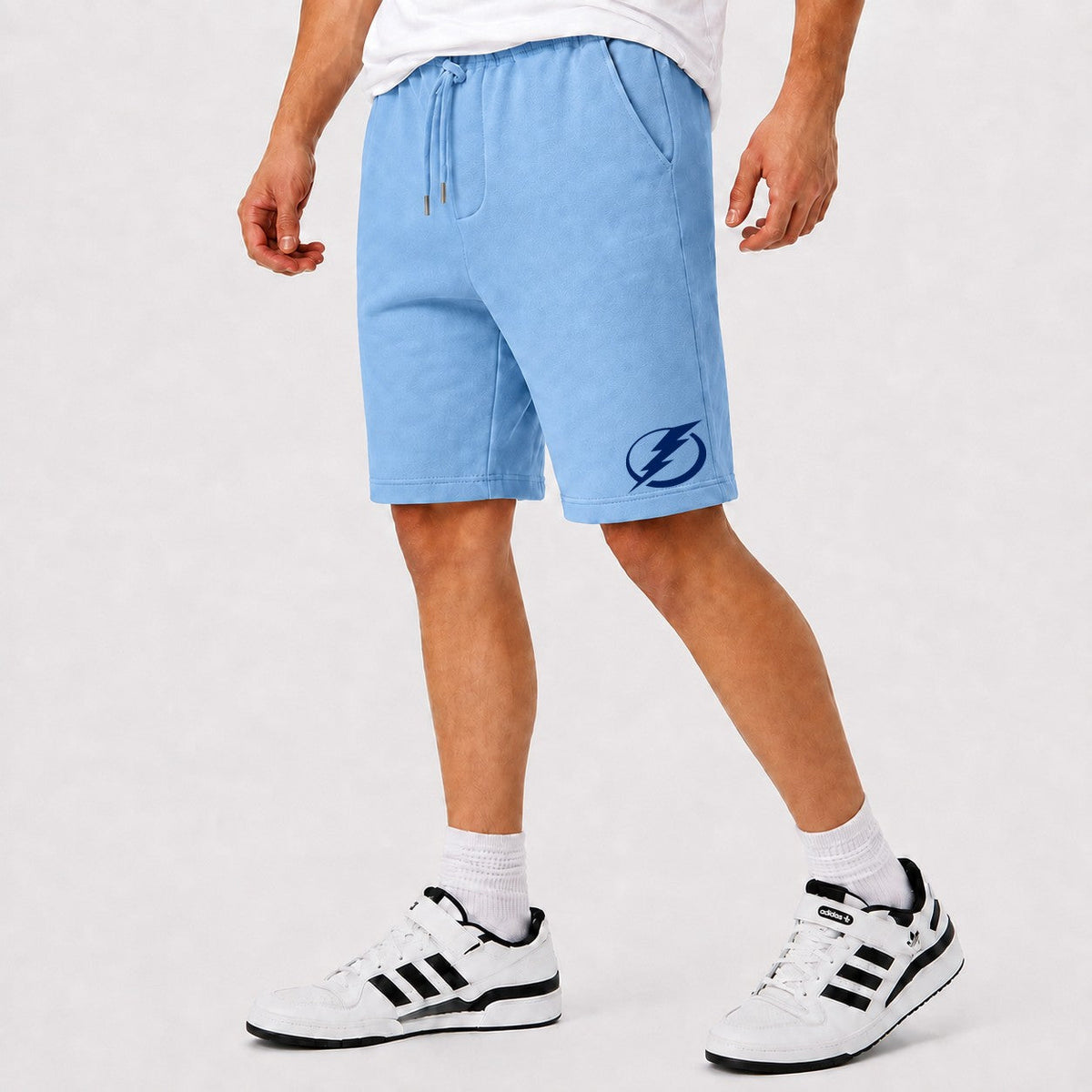 Men's Tampa Bay Lightning Cotton Shorts - Sky Blue