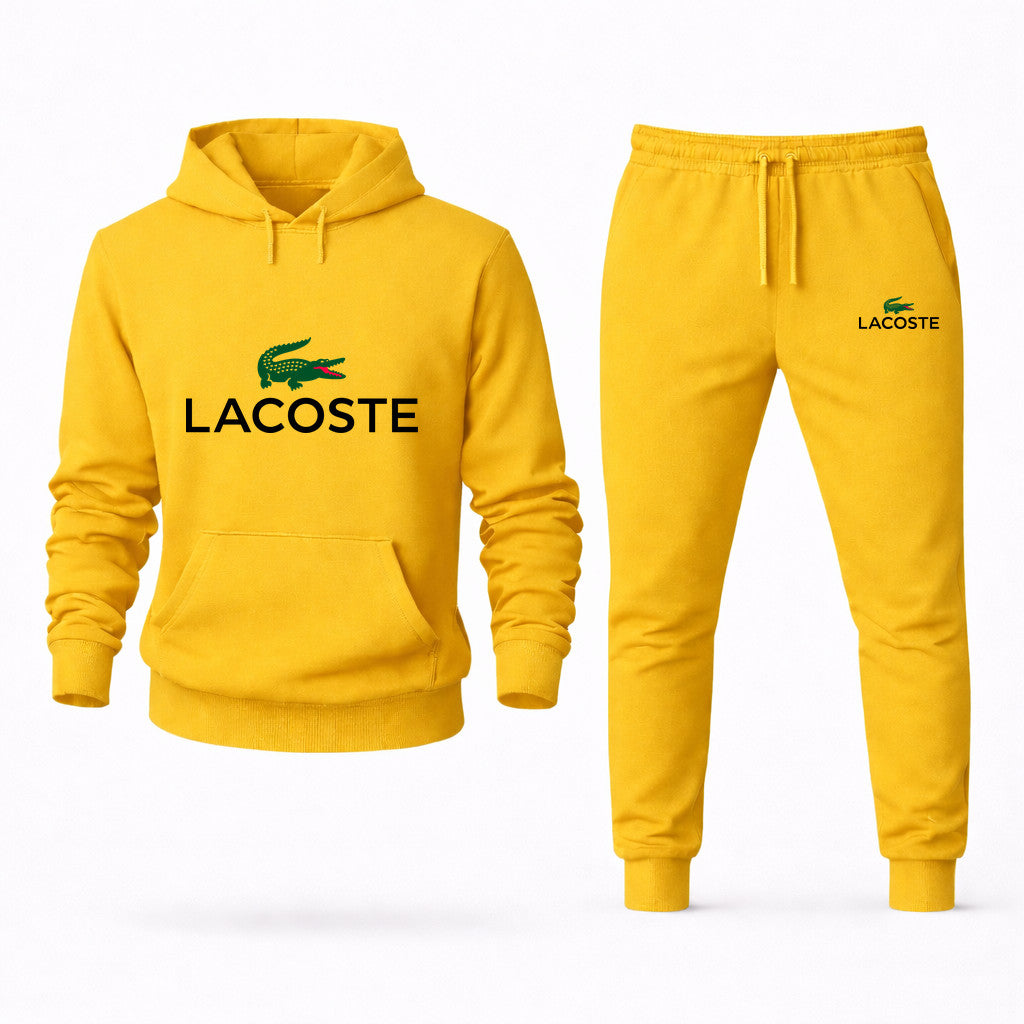 Lacoste Hoodie and Joggers Set - Yellow