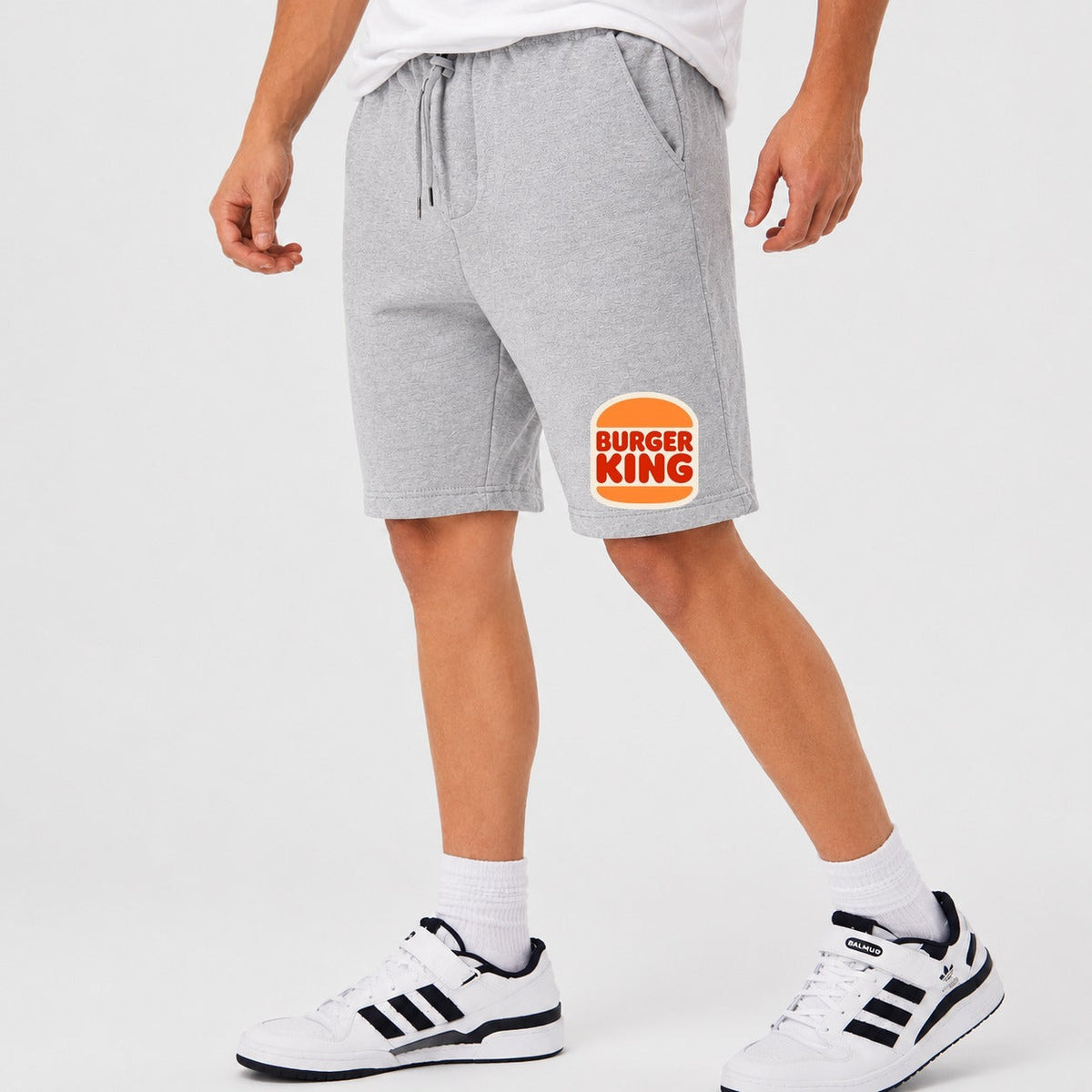 Men's Burger King Cotton Shorts - Gray