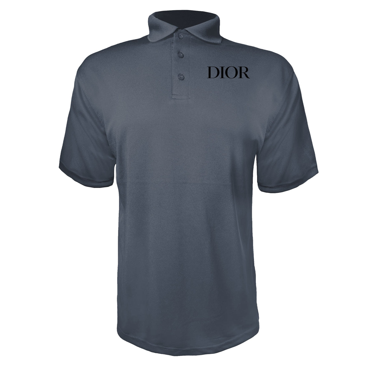 Dior men's polyester polo in Charcoal