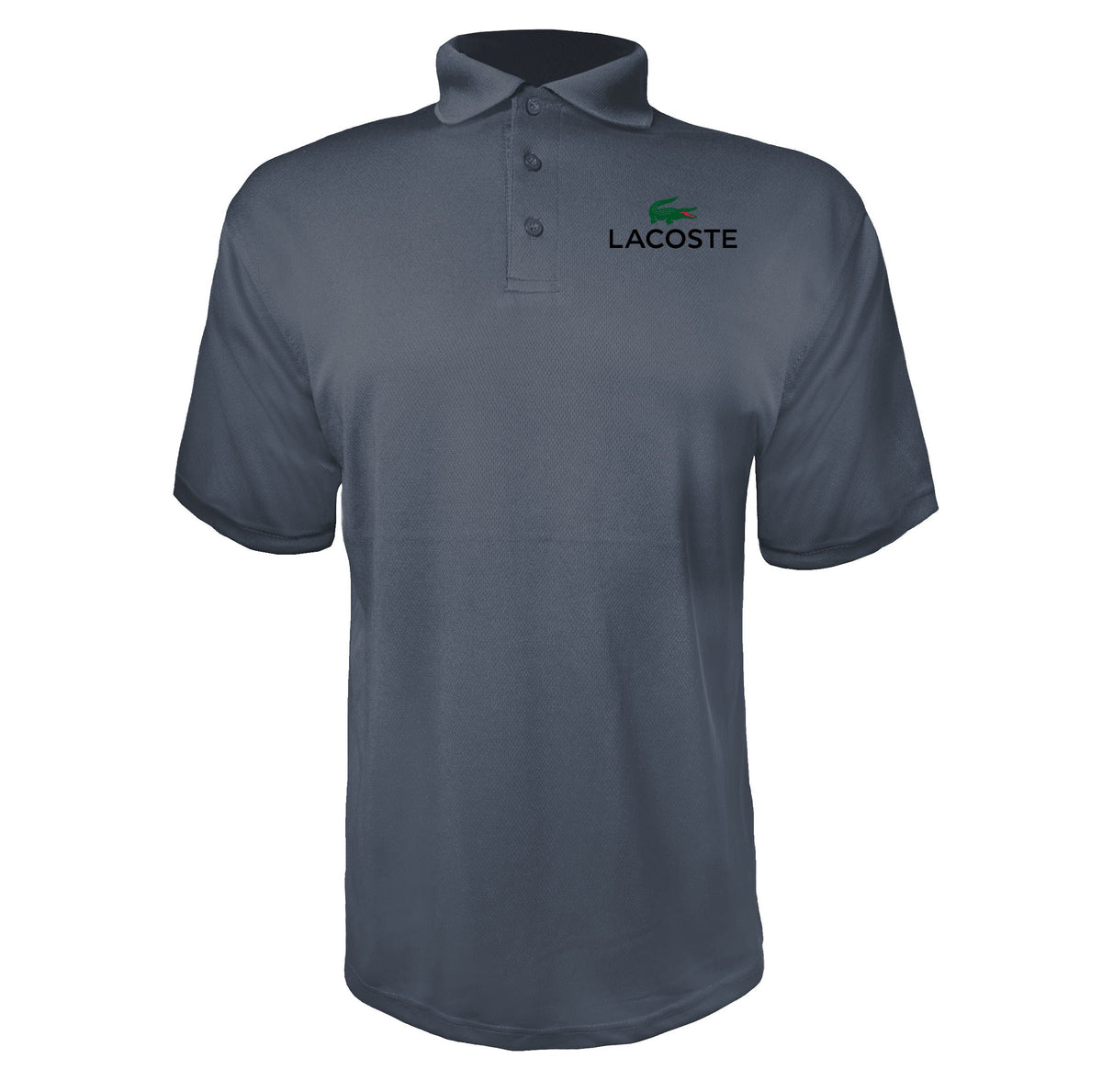 Lacoste men's polyester polo in Charcoal
