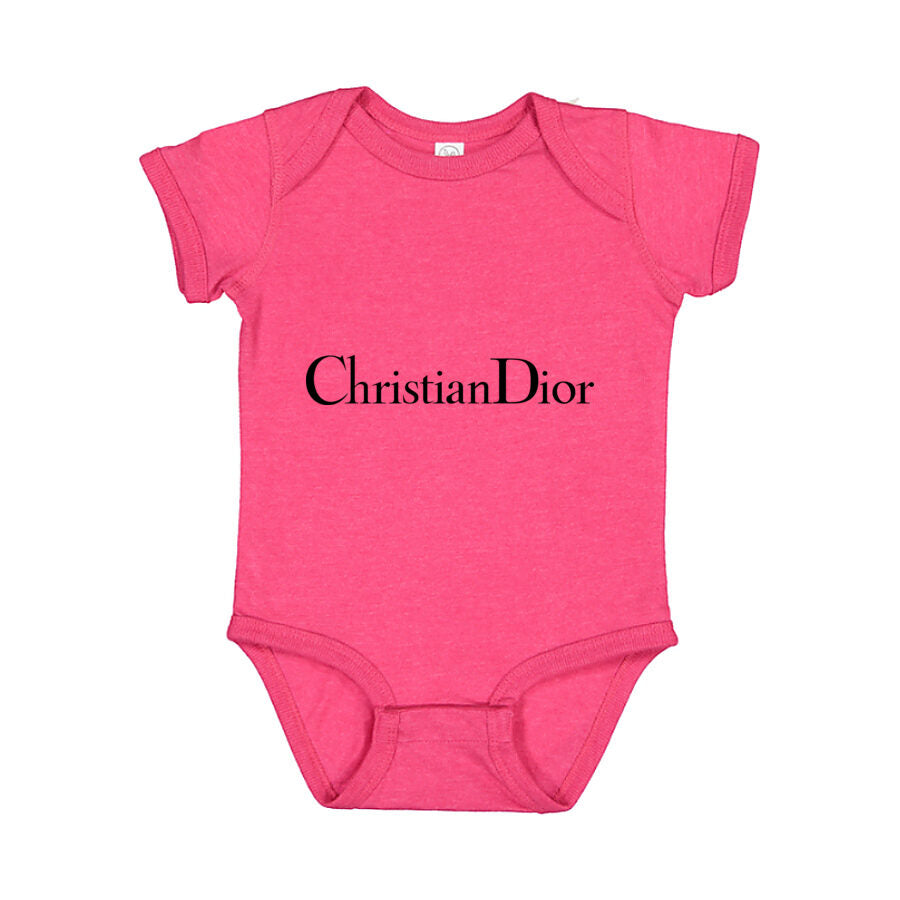 Dior Black Logo Baby Romper Onesie - Pink