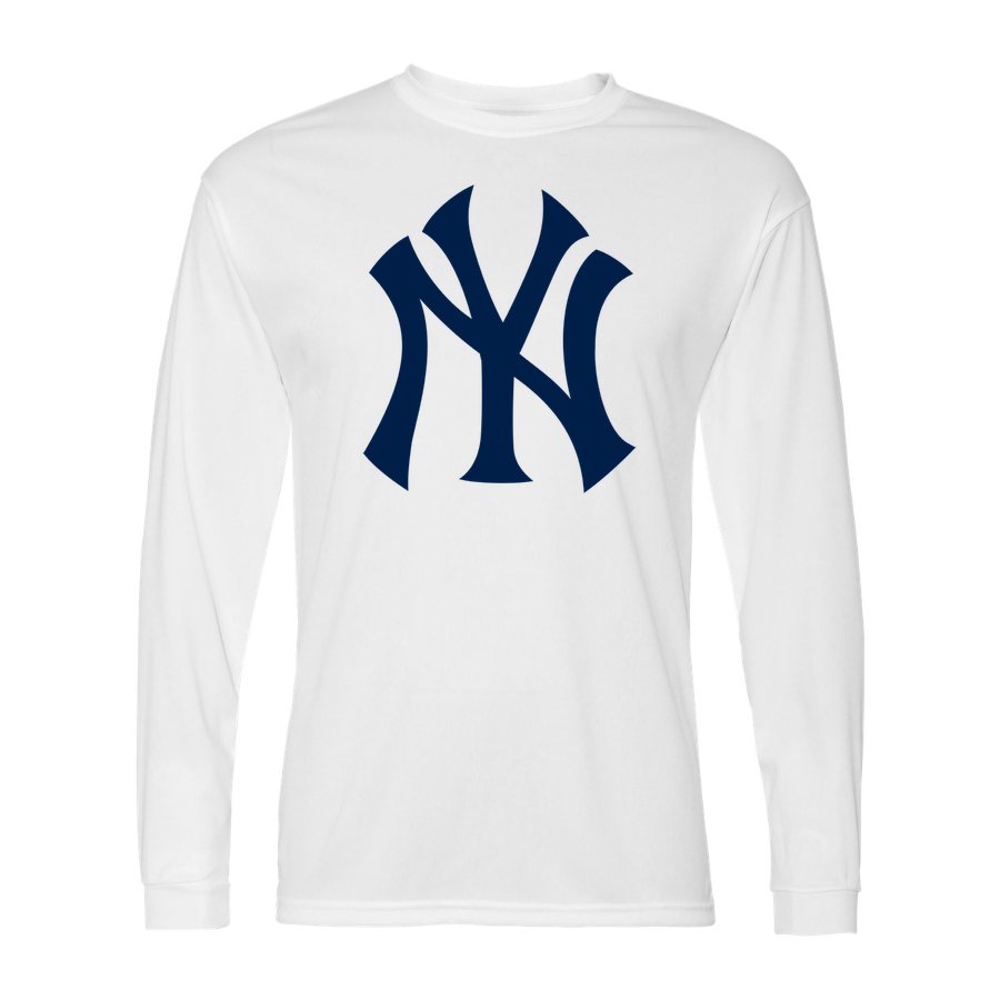 Men's New York Yankees Polyester Long Sleeve T-Shirt - White