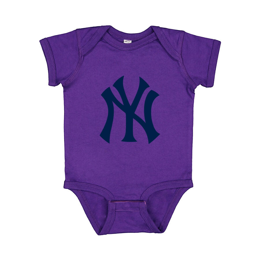 New York Yankees Baby Romper Onesie - Purple
