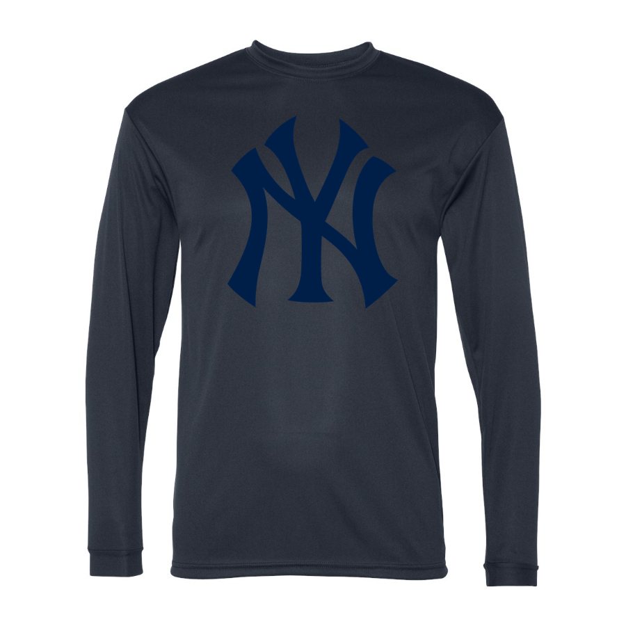 Men's New York Yankees Polyester Long Sleeve T-Shirt - Navy