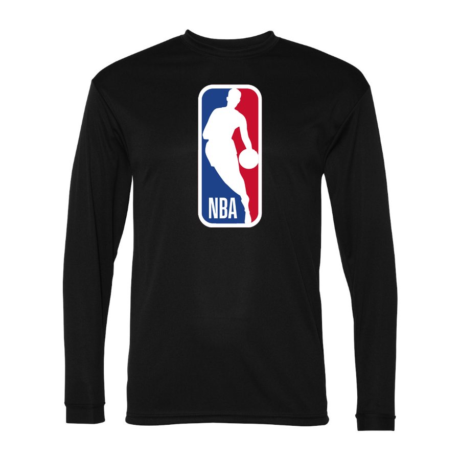 Men's NBA Polyester Long Sleeve T-Shirt - Black