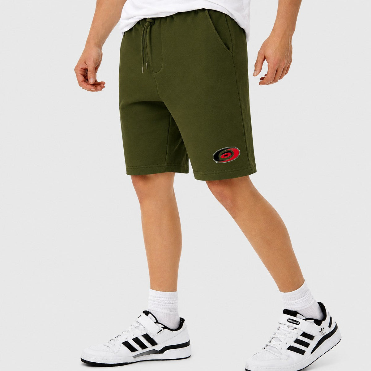 Men's Carolina Hurricanes Cotton Shorts - Army Green