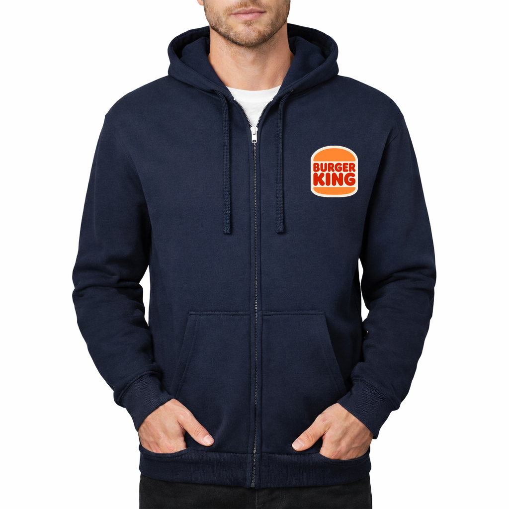 Burger King Zipper Hoodie - Navy