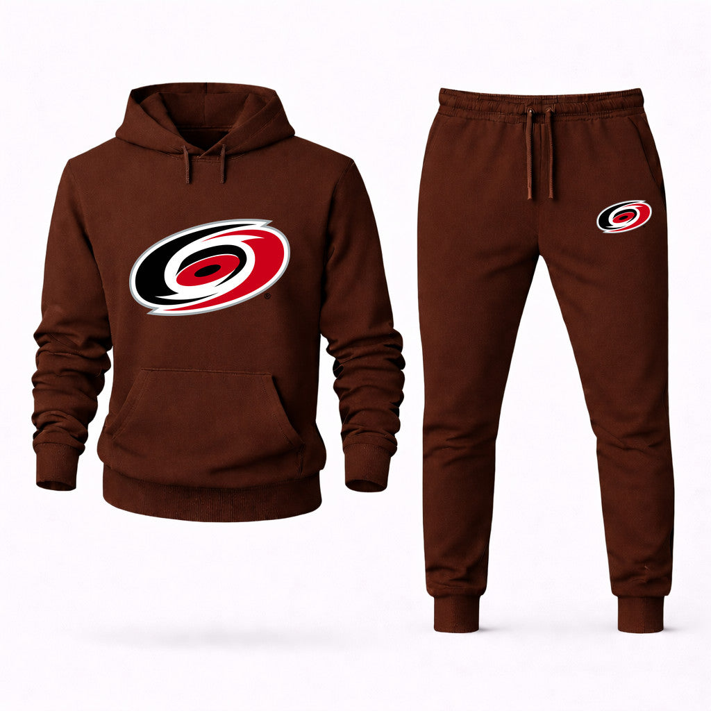 Carolina Hurricanes Hoodie and Joggers Set - Brown