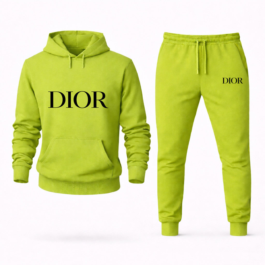 Dior Hoodie and Joggers Set - Lime Green