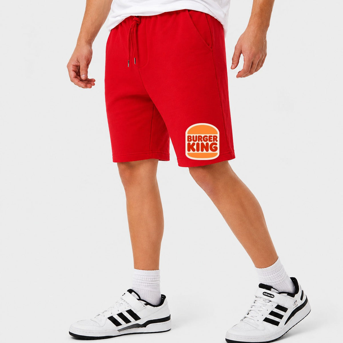Men's Burger King Cotton Shorts - Red