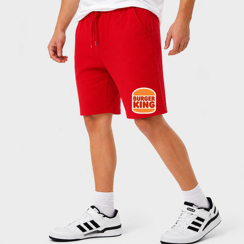 Men's Burger King Cotton Shorts - Red
