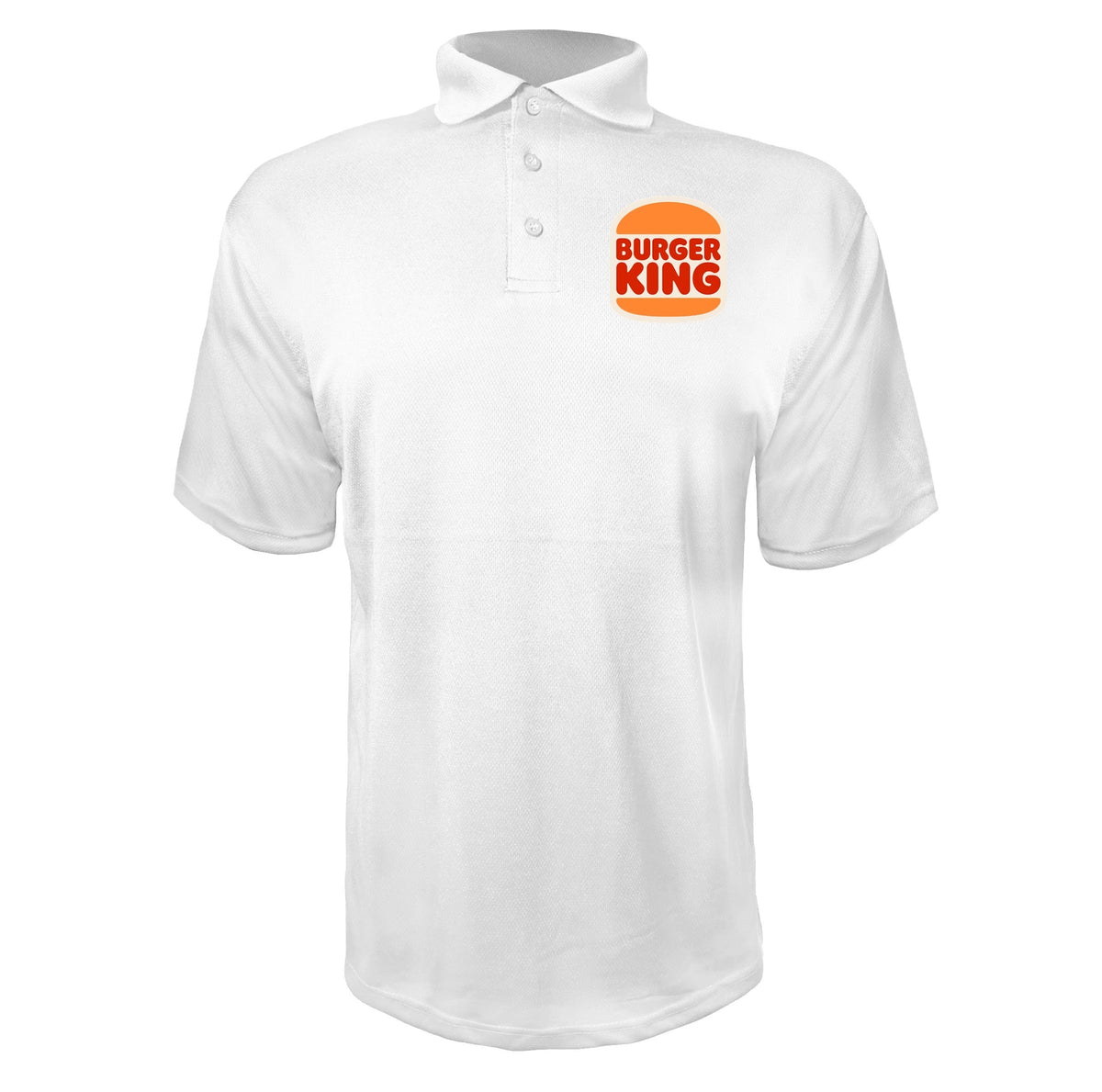 Burger King men's polyester polo in White