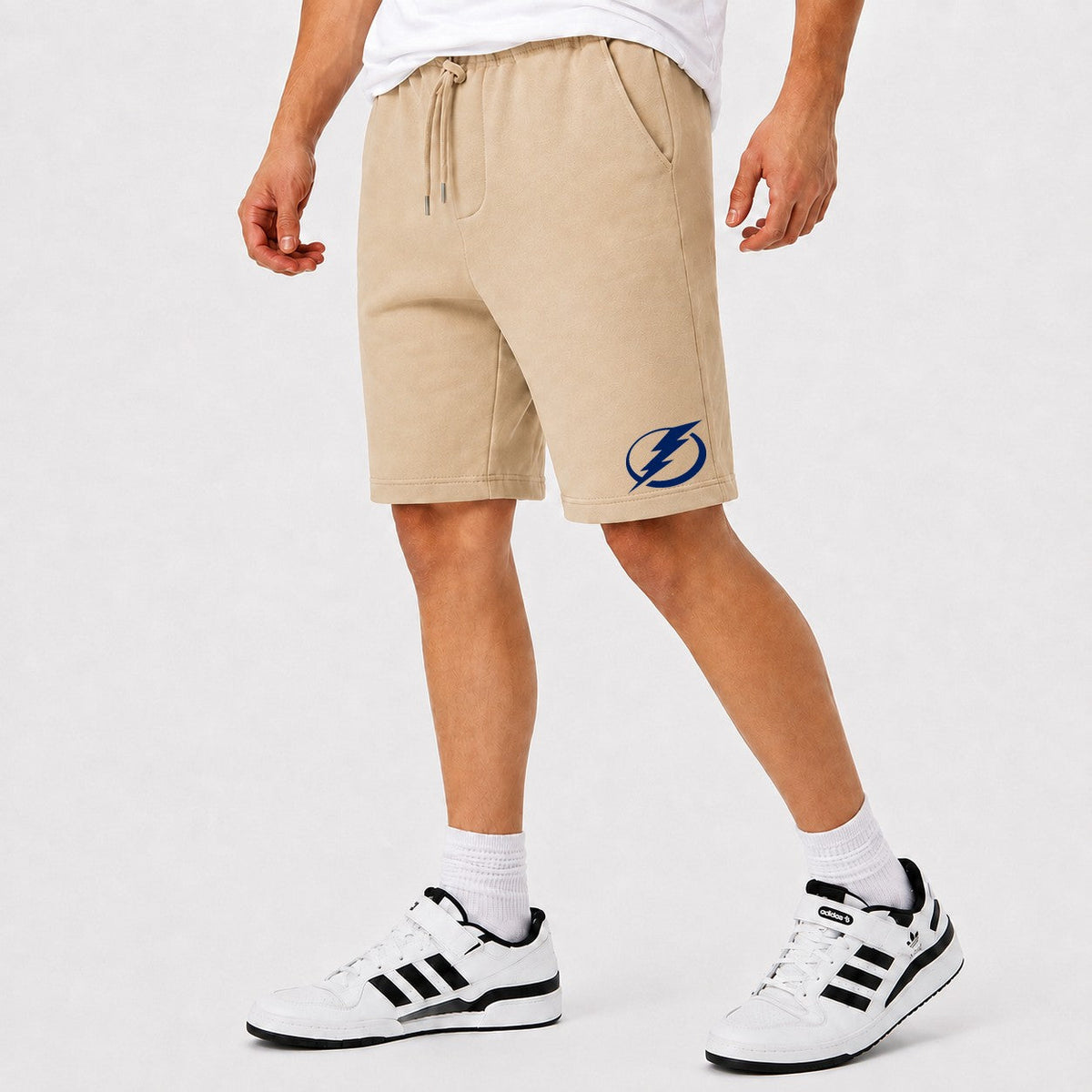 Men's Tampa Bay Lightning Cotton Shorts - Beige