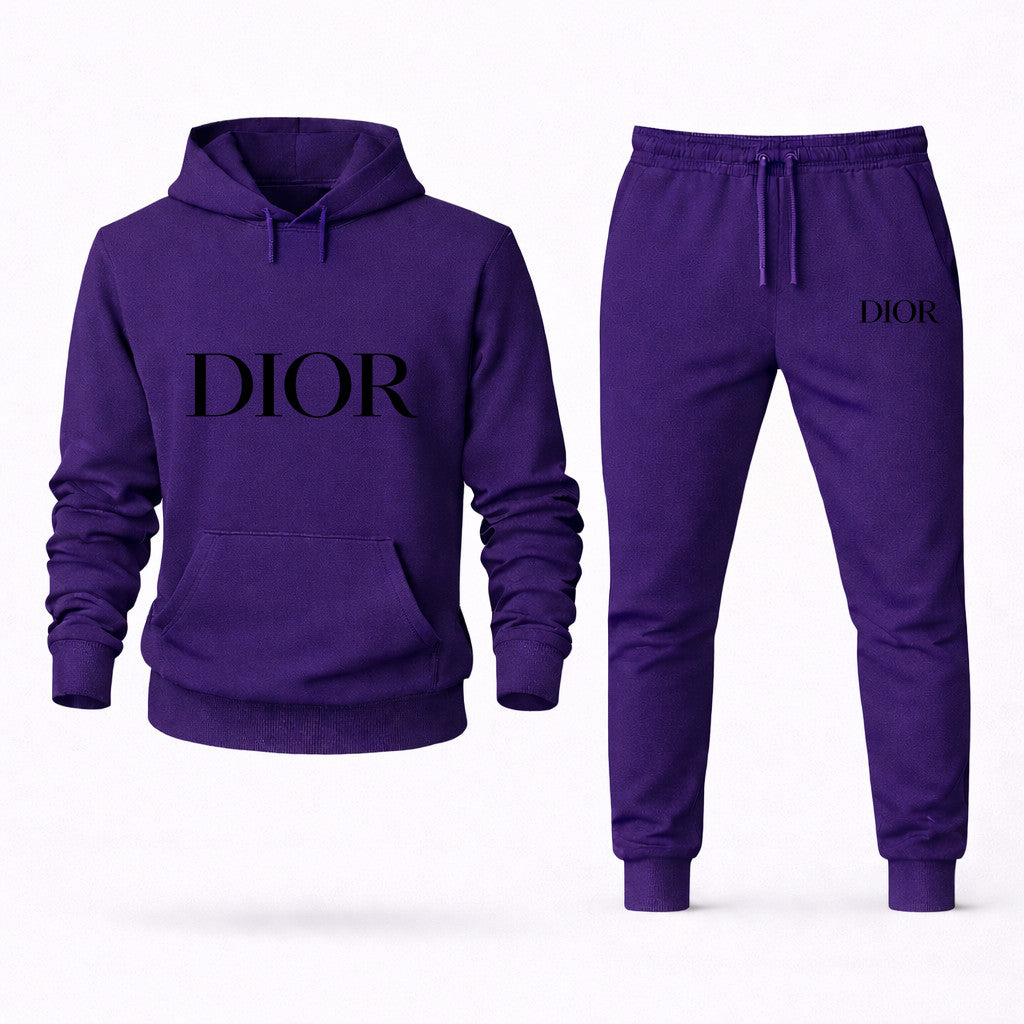 Dior Hoodie and Joggers Set - Purple