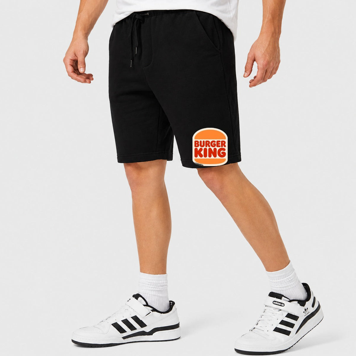 Men's Burger King Cotton Shorts - Black