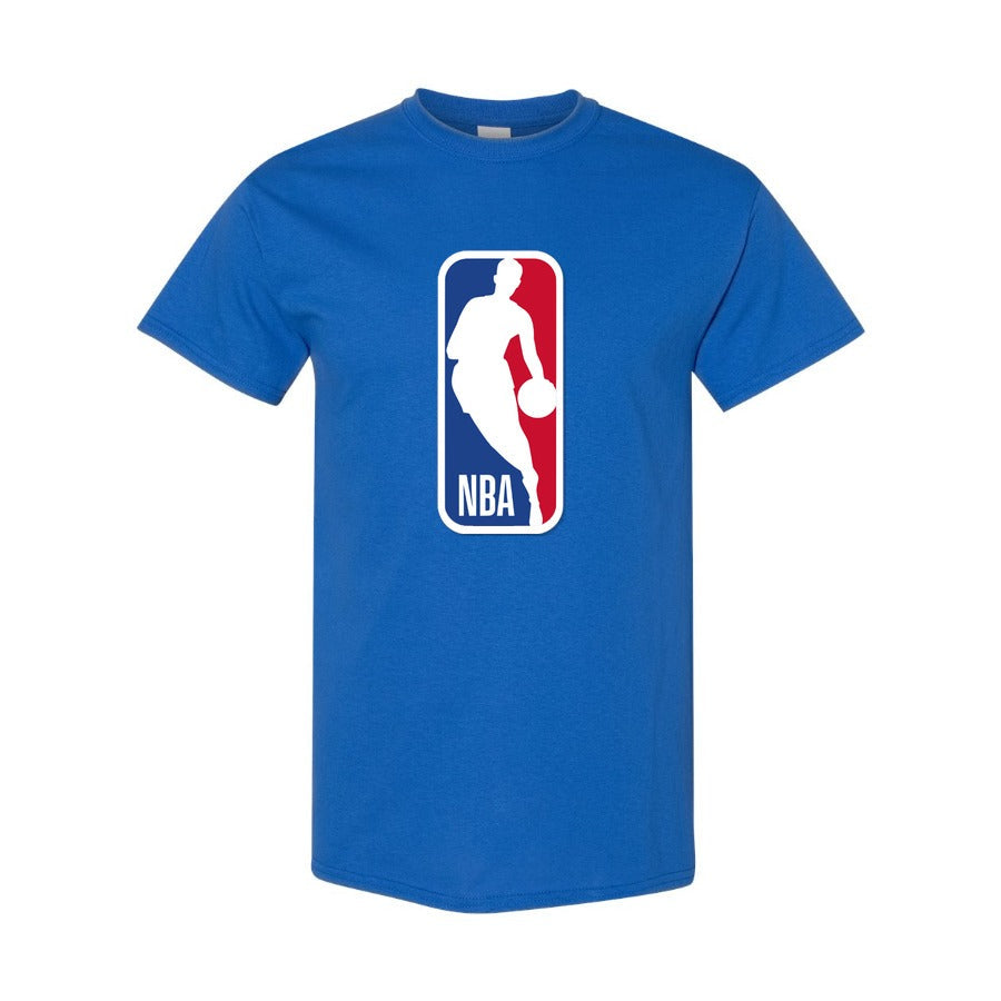 Blue - Front View - Men's NBA Cotton T-Shirt