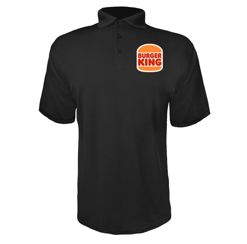 Burger King men's polyester polo in Black