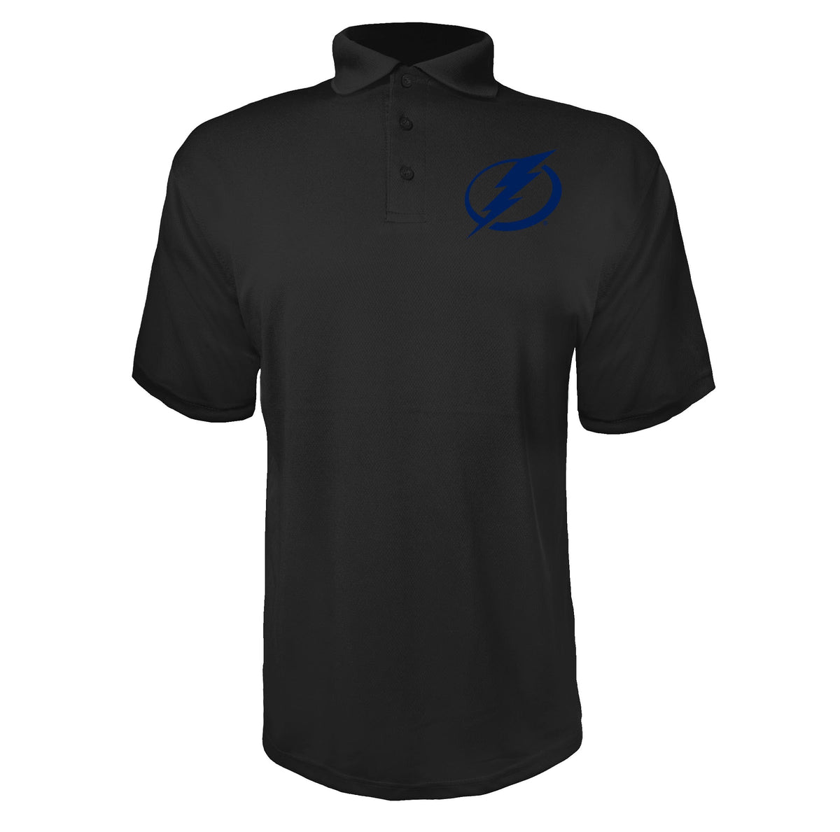 Tampa Bay Lightning Black polyester polo