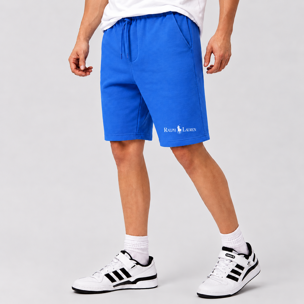 Men's Polo Ralph Lauren White Cotton Shorts - Azure