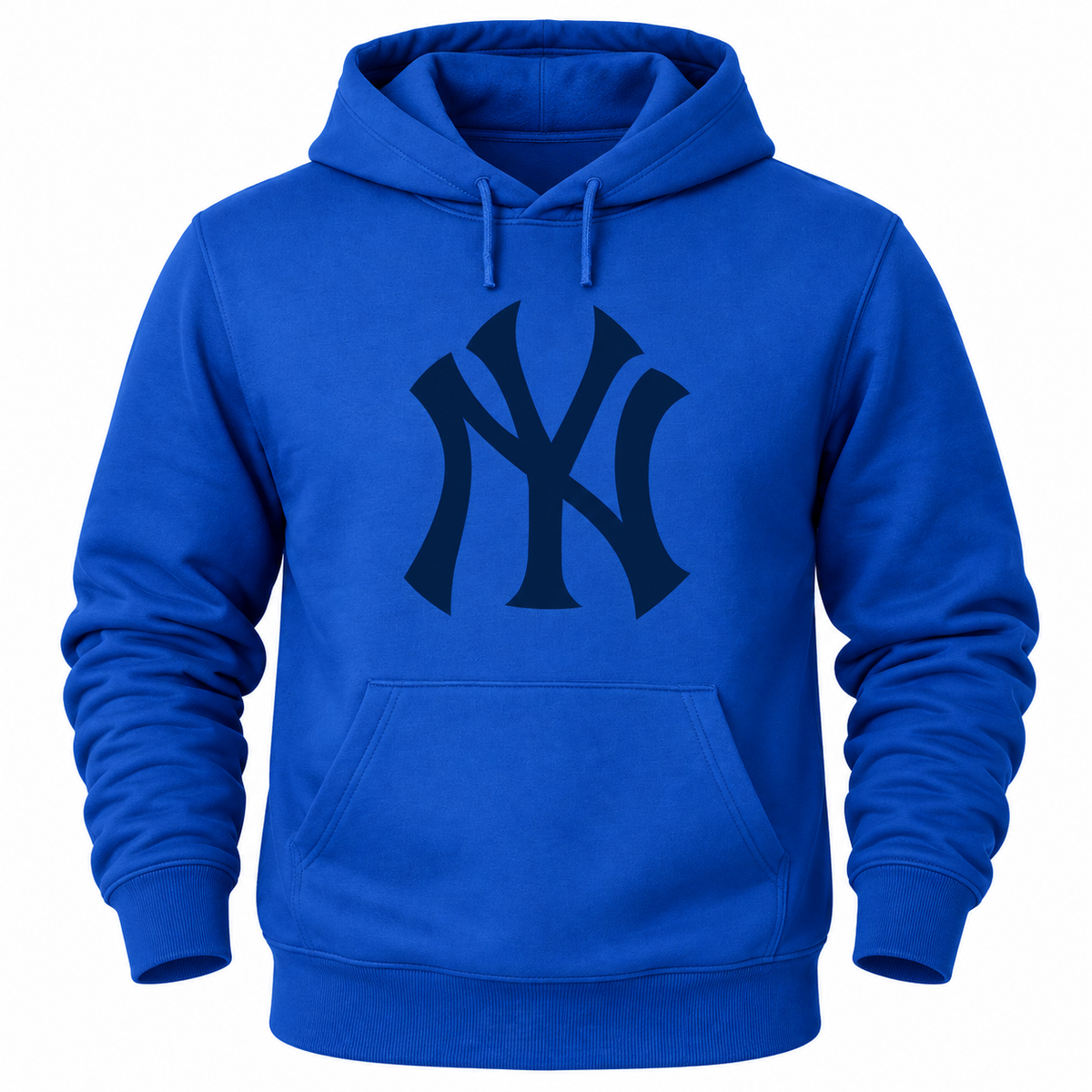 Blue New York Yankees pullover hoodie - front view