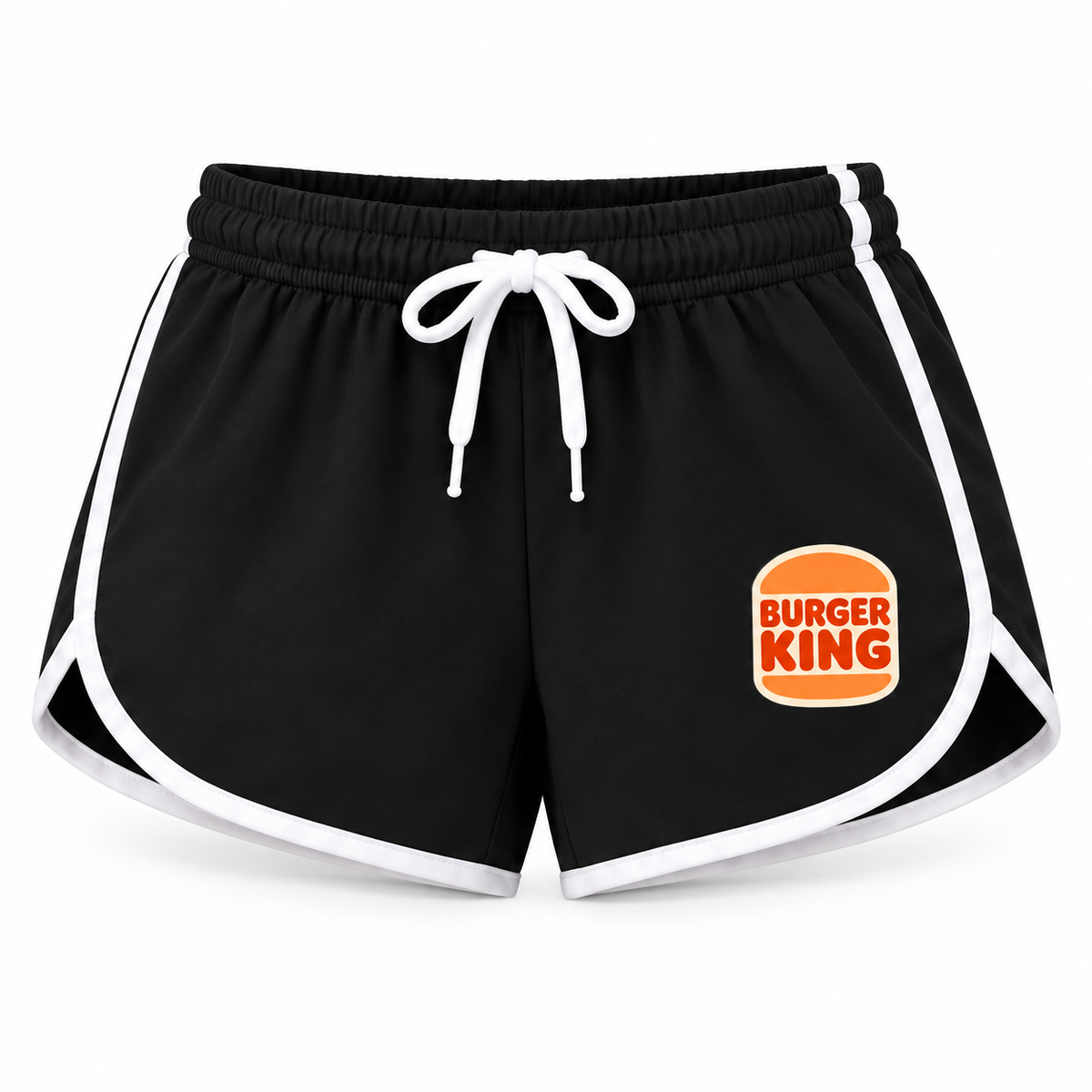 Women's Burger King Booty Shorts, Black