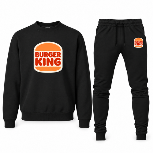 Men's Burger King sweatshirt and joggers set, Black