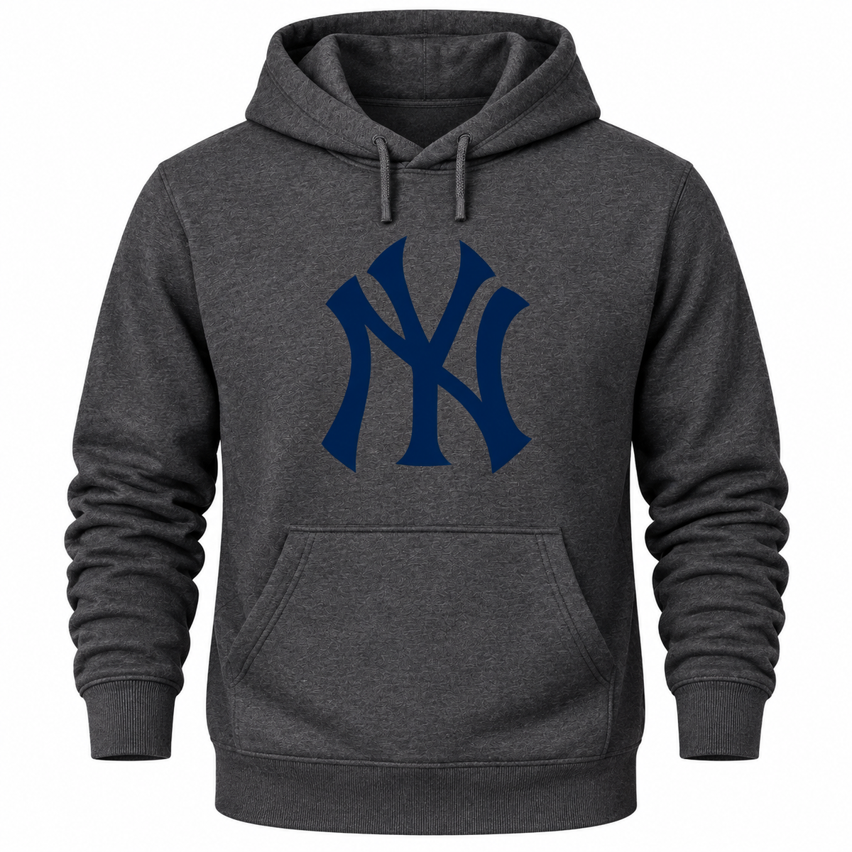 Charcoal New York Yankees pullover hoodie - front view
