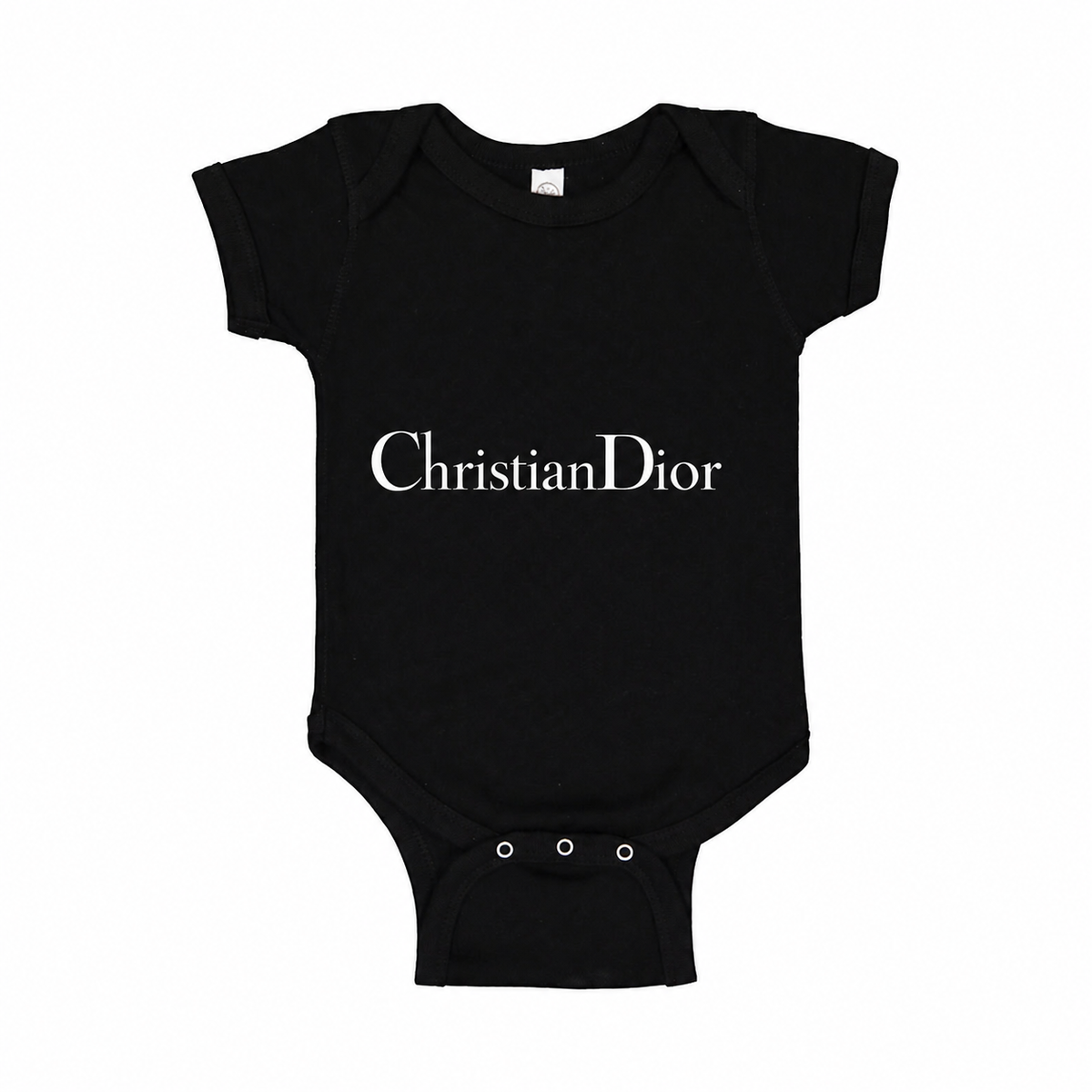 Dior baby onesie in Black with white ChristianDior lettering