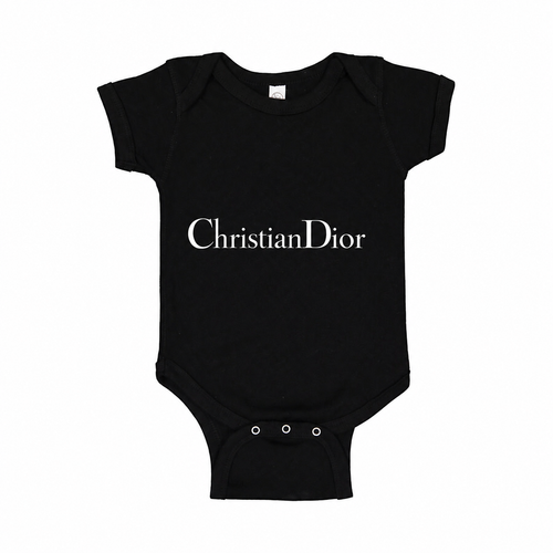 Dior baby onesie in Black with white ChristianDior lettering