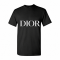 Men's Dior Cotton T-Shirt in Black with white DIOR lettering