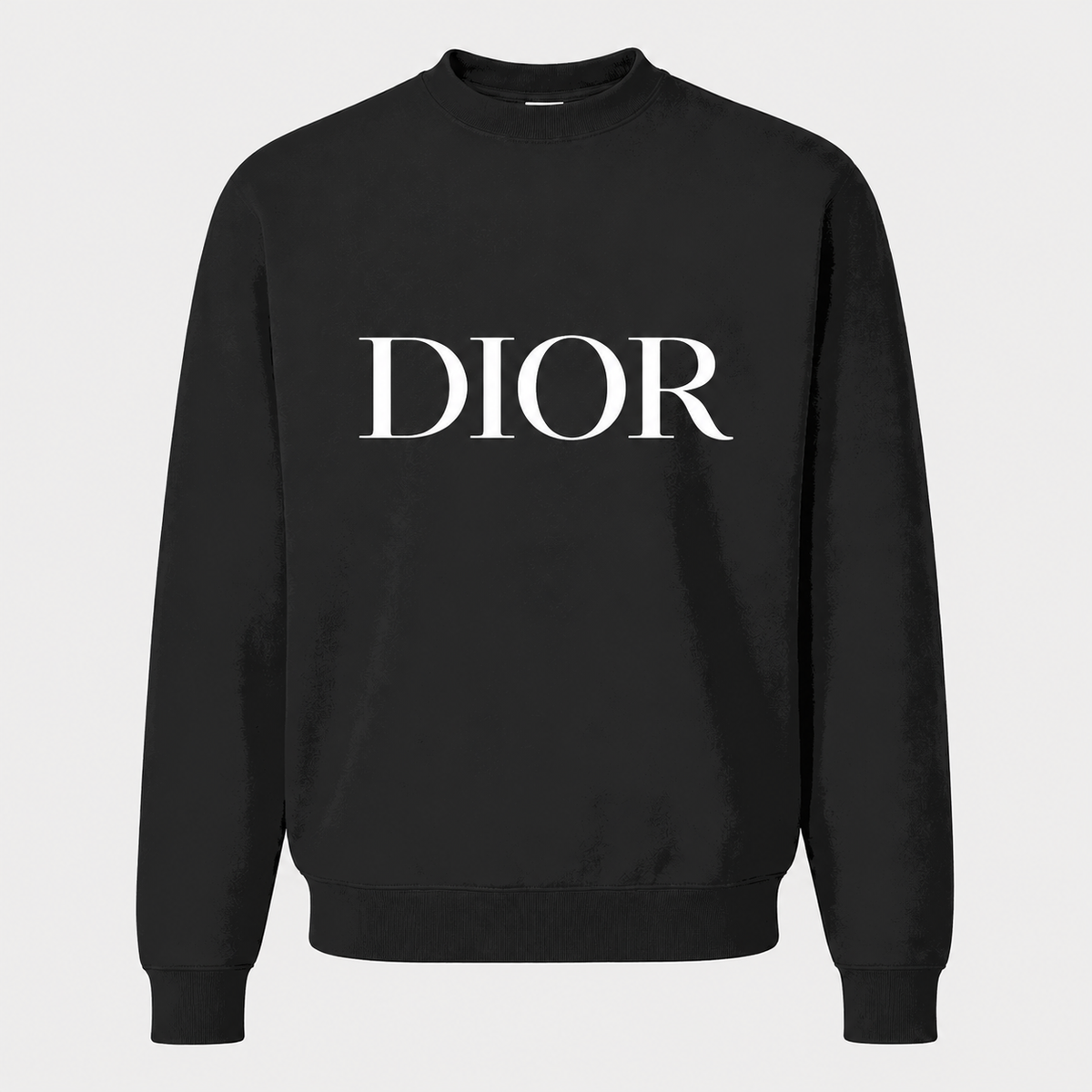 Men's Dior Crewneck Sweatshirt in Black with white DIOR lettering