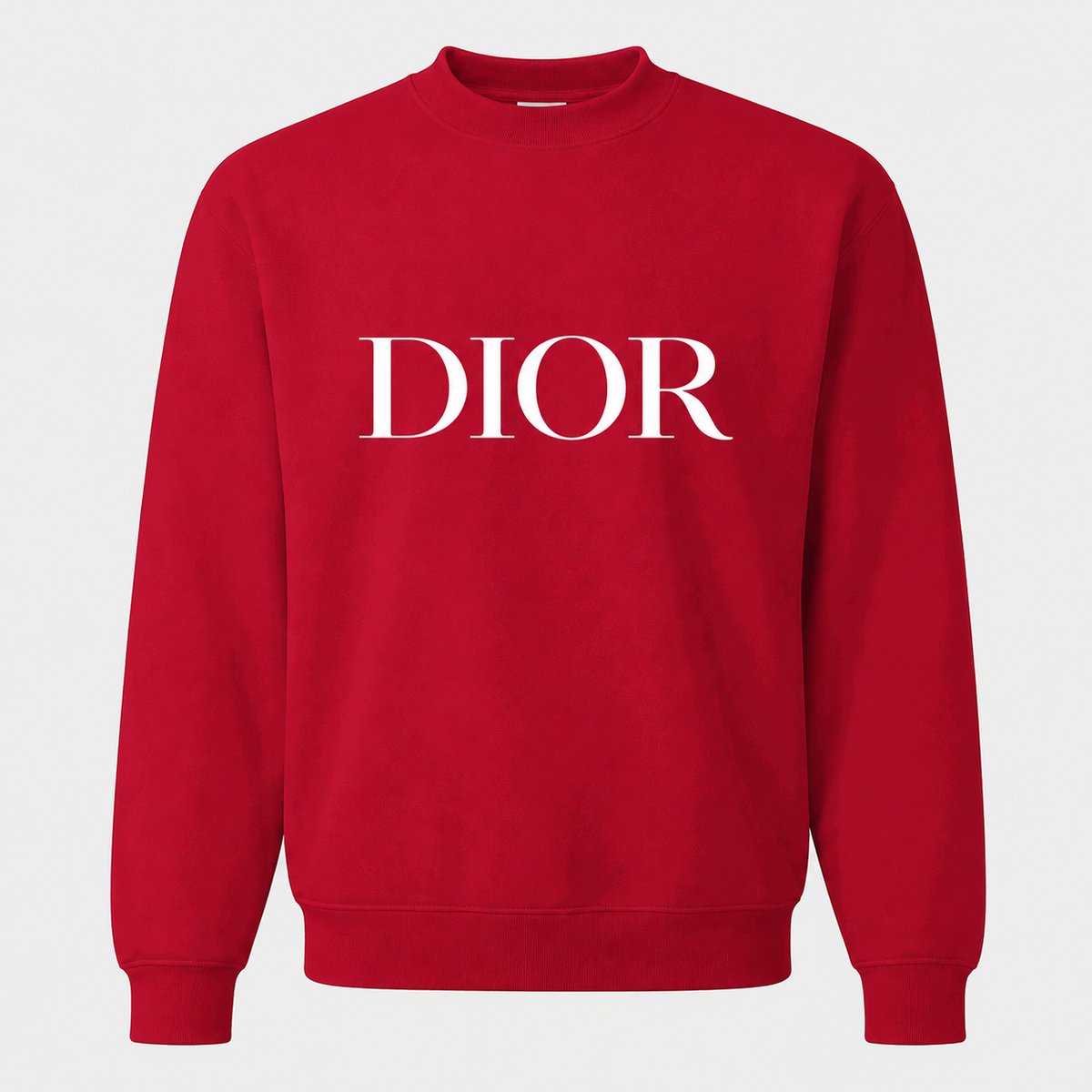 Men's Dior Crewneck Sweatshirt in Red with white DIOR lettering