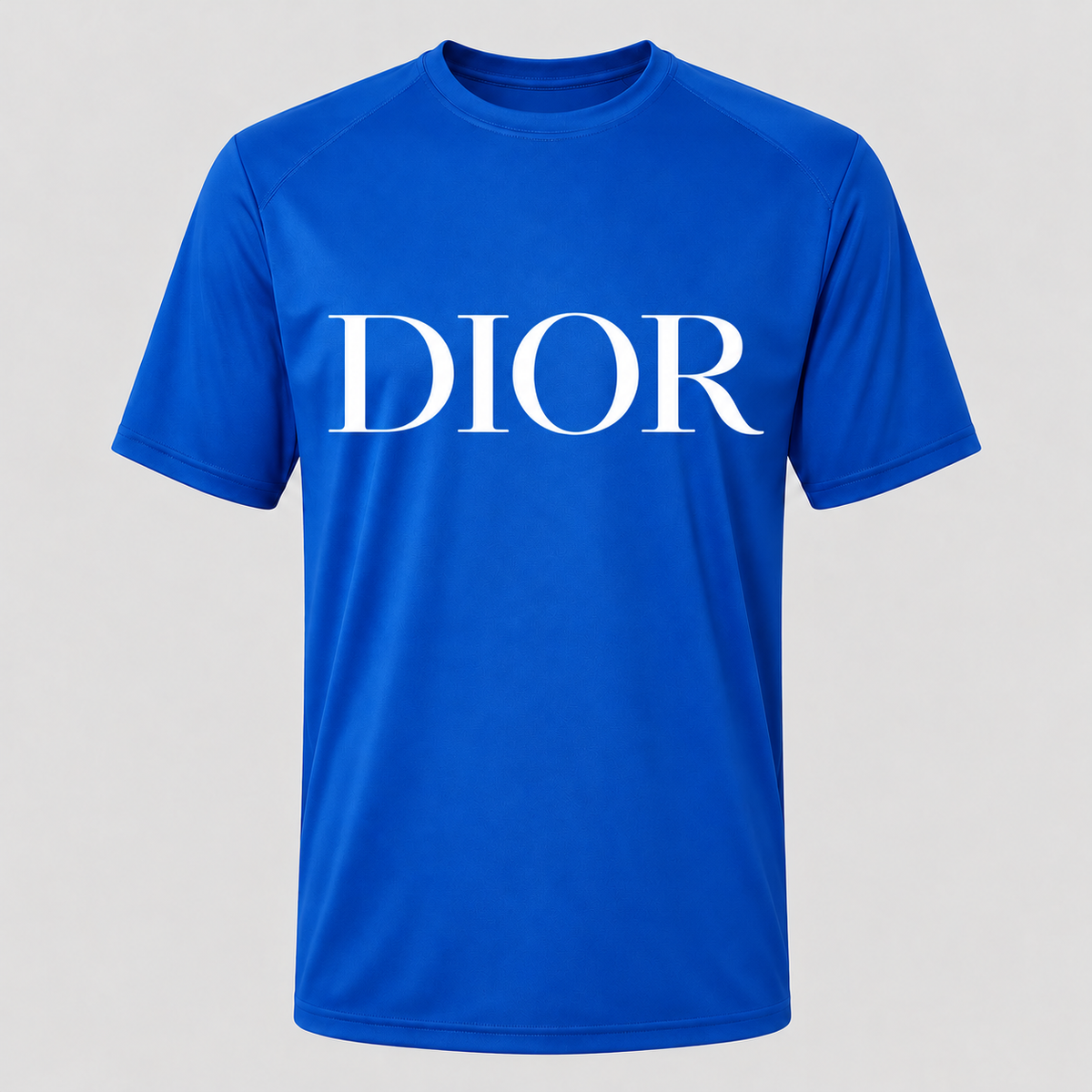 Men's Dior Performance T-Shirt in Royal Blue with white DIOR lettering