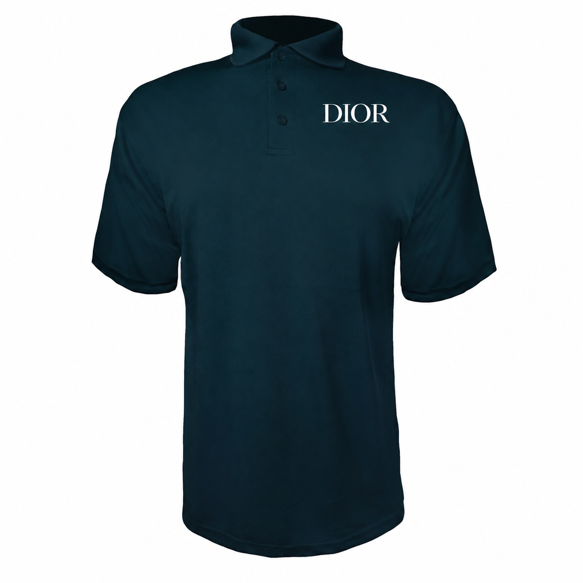 Men's Dior Polyester Polo in Navy with white DIOR lettering