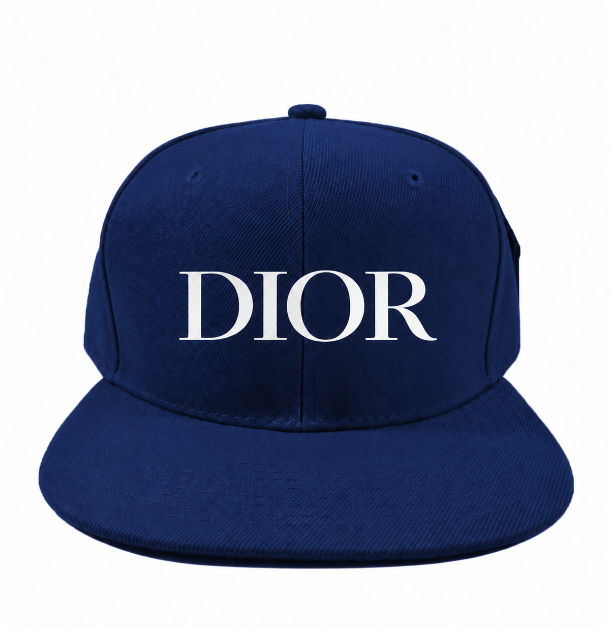 Dior Black Design Snapback Hat in Navy with white DIOR lettering