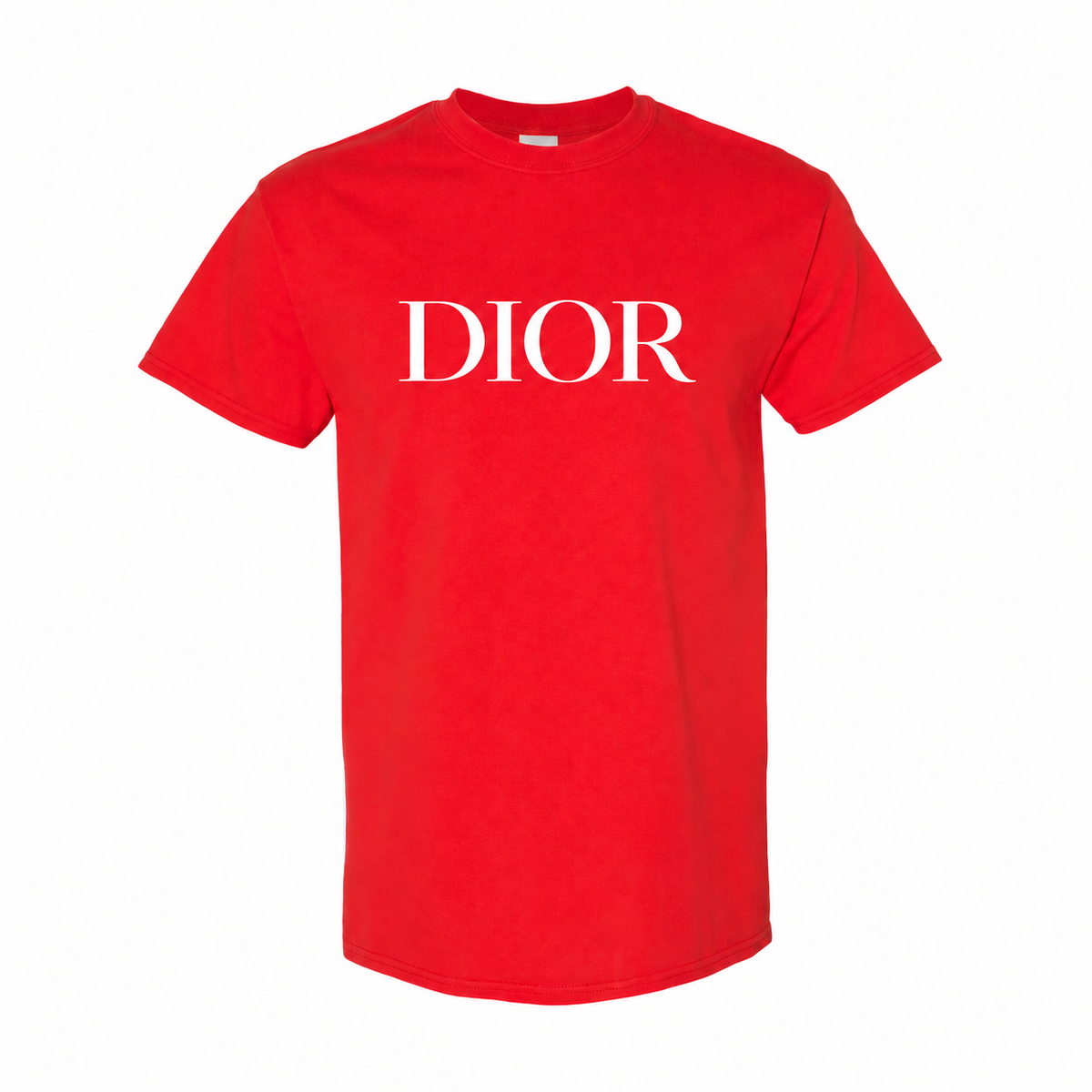 Youth Dior Cotton T-Shirt in Red with white DIOR lettering