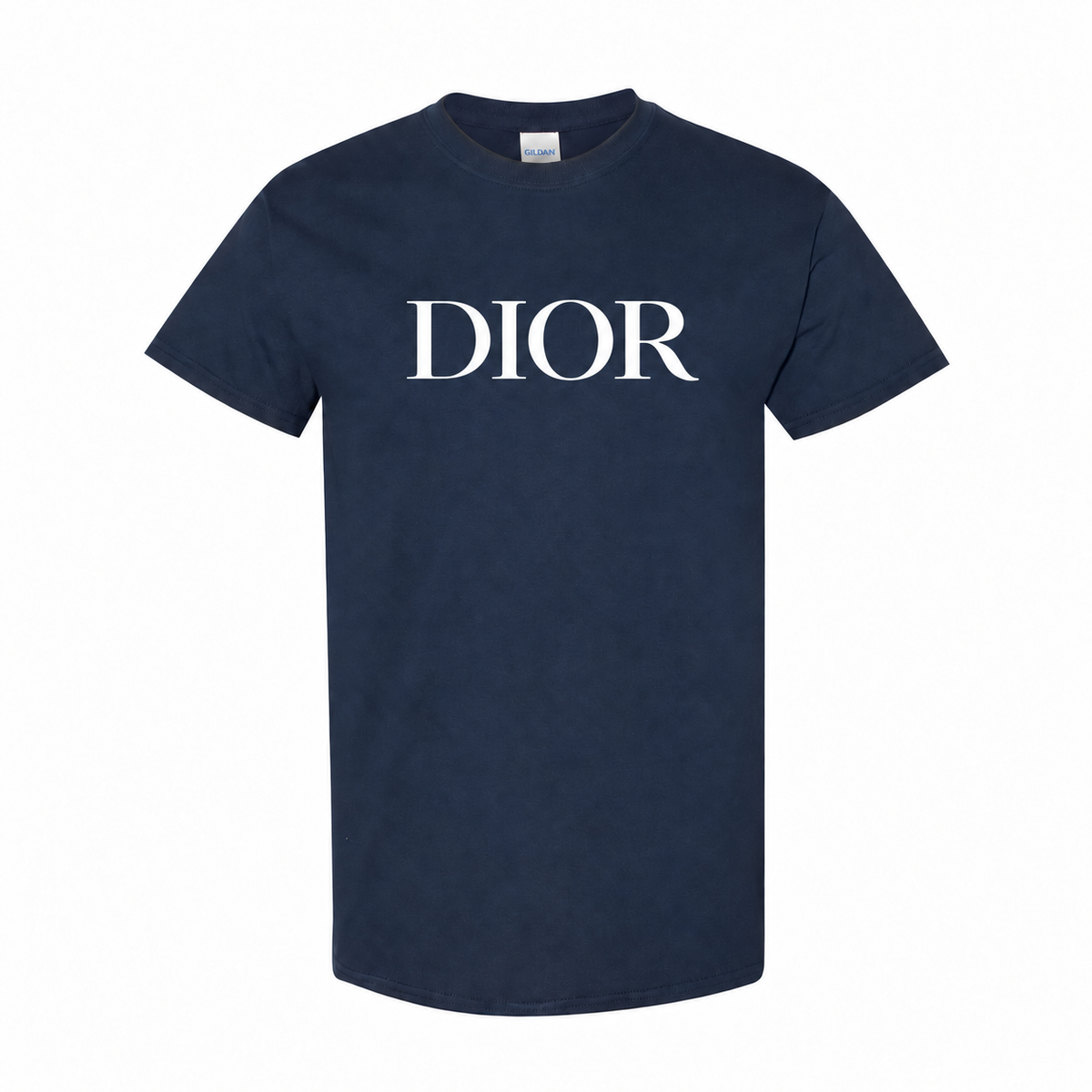Youth Dior Cotton T-Shirt in Navy with white DIOR lettering