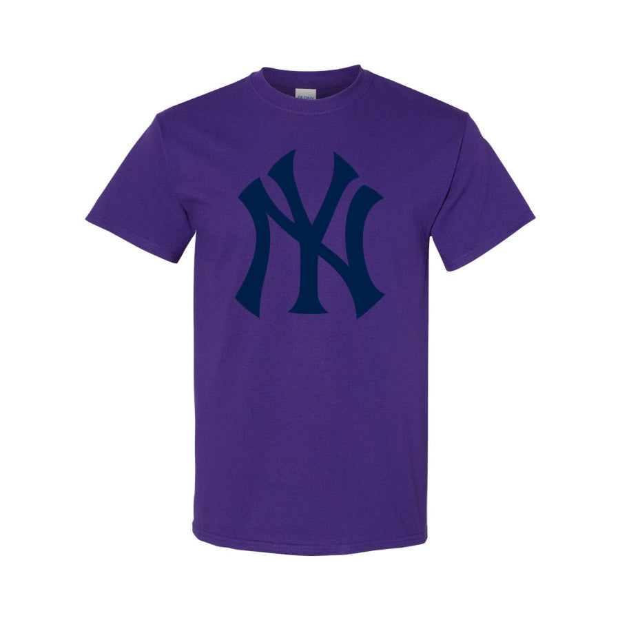 Youth's New York Yankees Cotton T-Shirt - Purple